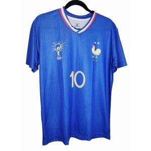 France‎ National Team #10 Soccer Jersey Blue World Cup Replica Size XL